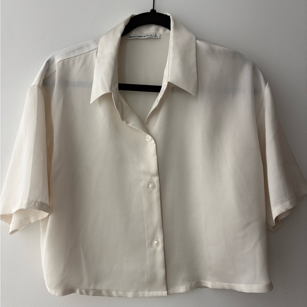Abercrombie & Fitch Cream Button Down Shirt